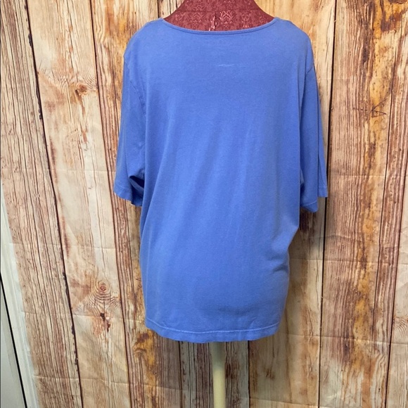 Nautical Blue Women's Top with Striped  Layer Cross & Barrow Pullover Blouse - Picture 4 of 7